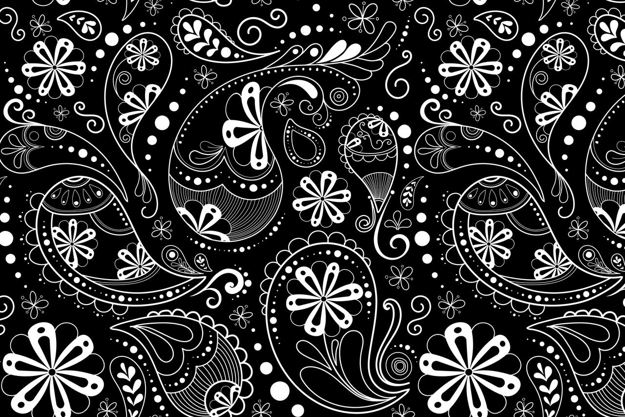 seamai 传统印度佩斯利花纹样式（Paisley Pattern）